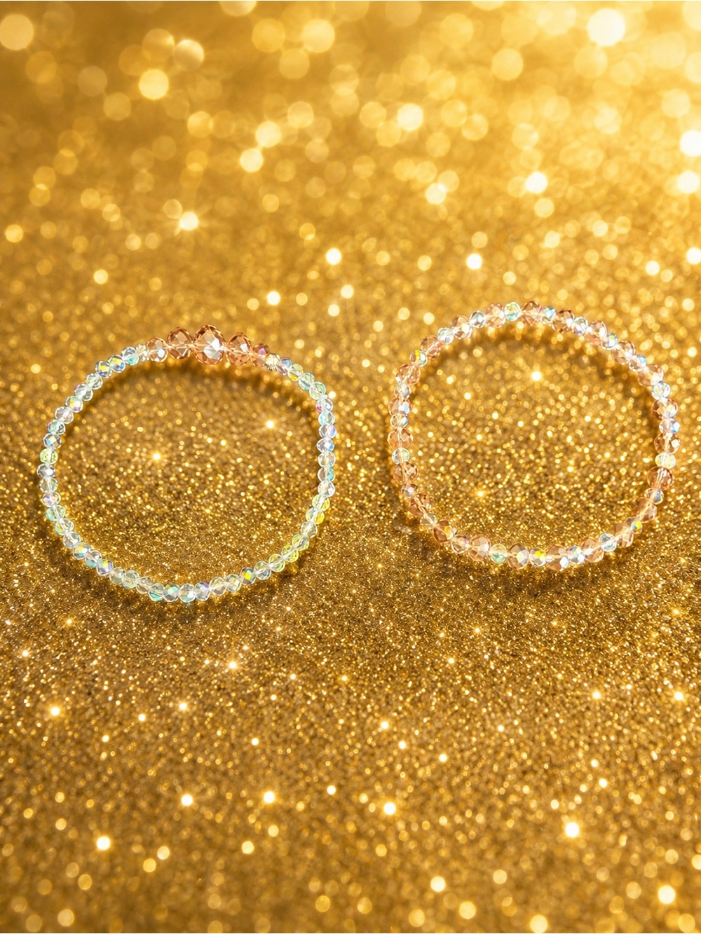 Moonlit Masquerade Bracelet Set | Labyrinth-Inspired Crystal Duo